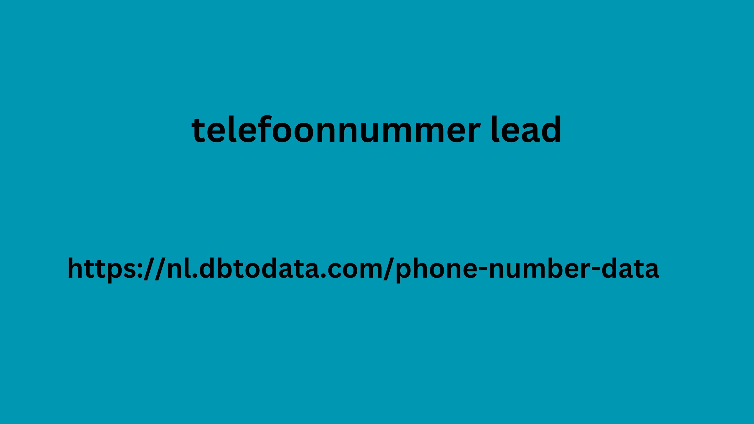 telefoonnummer lead