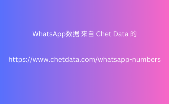 WhatsApp数据 来自 Chet Data 的